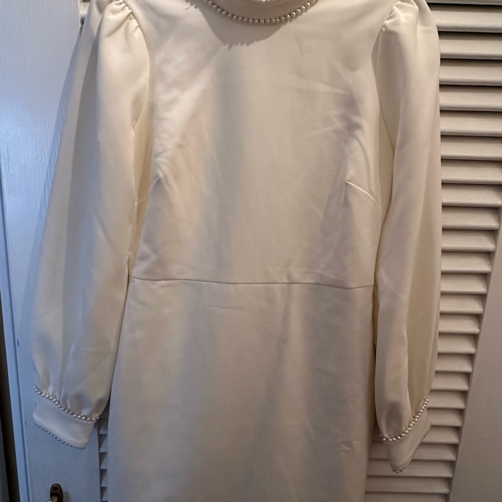 LIKELY- Elegant Dress with Pearl Accents